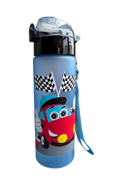 Polin Soft Touch Tritan Patterned Children's Water Bottle with Straw 550ml
