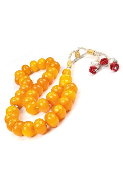 TESBİHCİBABA Miskevi Hand Knitted Kazaz Squeeze Amber Prayer Beads