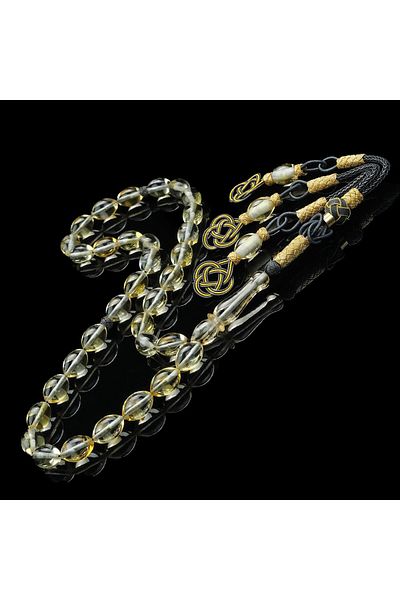 TESBİHCİBABA Special Series Kazaz Unique Design Drop Amber Prayer Beads
