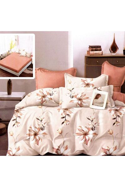 NufJoy Fine Cotton Linen 6 pieces Fitted sheet for mattress 160x200 cm or 180x200 cm