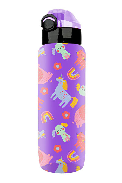 Polin Soft Touch Tritan Desenli Pipetli Çocuk Matarası 550ML