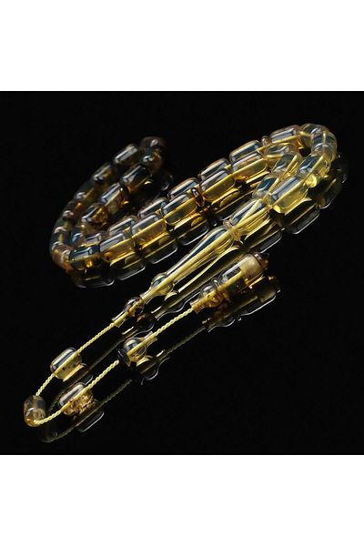 TESBİHCİBABA Dark Red Blue Single Rock Drop Amber Prayer Beads