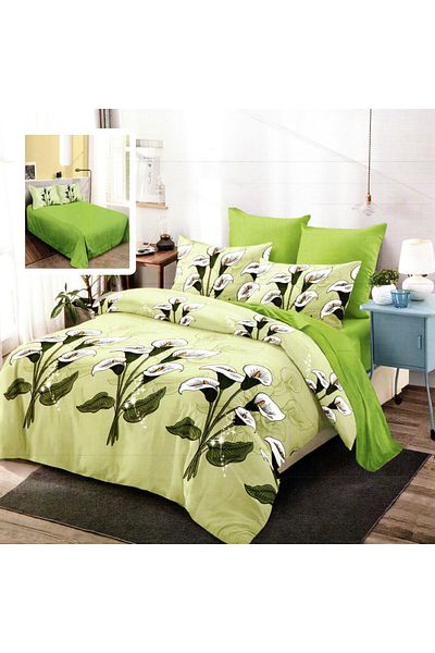 NufJoy Double bed linen Finet Gros Cotton 6 pieces, bed sheet 220x240 cm