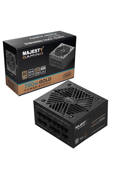 majesty Majesty 750W Gold Power Supply | 80 Gold Efficiency | ATX 3.1 & PCIe 5.1 | RTX 50 Support | Fully Modular