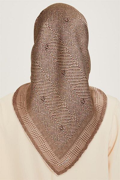 Armine Μεταξωτό φουλάρι 2025 Χειμώνας - 9252-80 Milk Coffee Twill