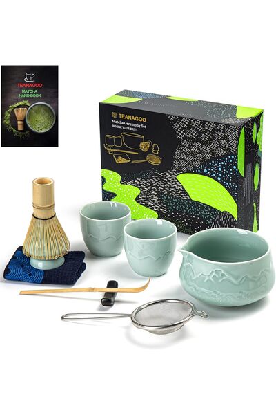 VipDeluXe TEANAGOO Matcha Seti - Seladon Mavisi