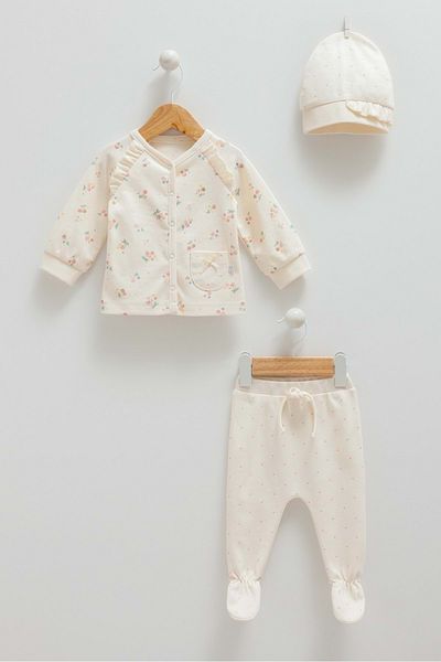 Caramell Cherry Baby Double Set Ecru