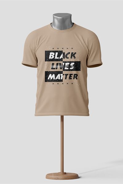 VERSCOVE Beige Colored "Black Lives Matter" Printed Unisex T-Shirt