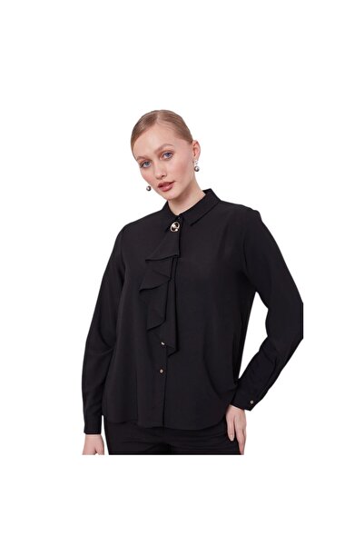 Levidor Μπλούζα με λεπτομέρεια καρφίτσας με κασκόλ