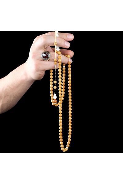 TESBİHCİBABA Ivory Imame 99 Kuka Prayer Prayer Beads