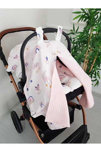 ilkimbebe Cloud Pattern Double Sided Baby Stroller Cover, Stroller Cushion
