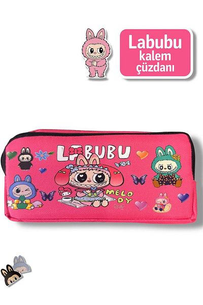 madam gold Labubu Pen Wallet – 2 Compartments, Cute and Practical!
