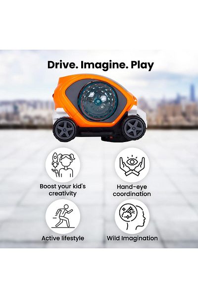 rexa Futuristic Light-Up Stunt Car Toy - Electric Driving Vehicle with Dynamic Effects