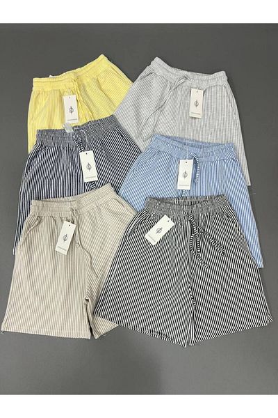 Mels Pantaloni scurți Waterway Stripes Albastru