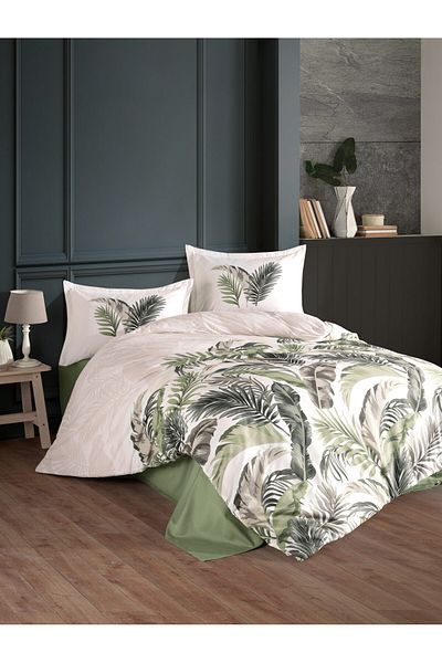 NufJoy 100% COTTON RANFORCE Bed Linen, 4 Pieces, King Size, Bed Sheet 240x260 cm, Premium Quality