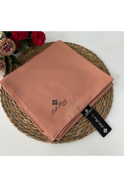 Silk Home Solid Color Twill Scarf Dark Salmon Lth0226