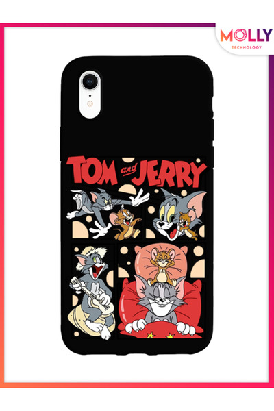 Molly حافظة سيليكون منقوشة باللون الأسود من TomJerry Tales لهاتف iPhone XR