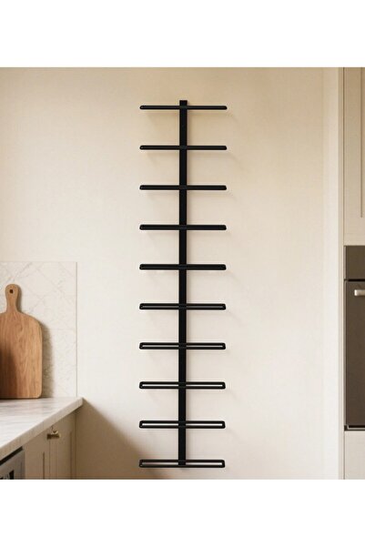 df doffo.com.tr creative furniture designs Siyah Metal Şarap Rafı Duvara Mont...