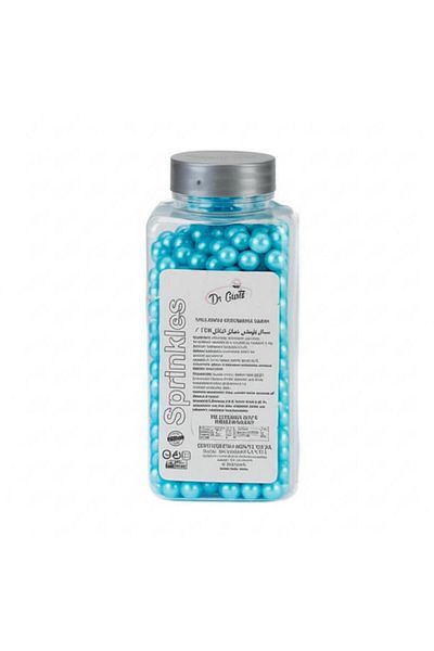 Dr. Gusto 8 mm Baby Blue Sugar Beads 250 g – Cake and Dessert Decoration Sugar
