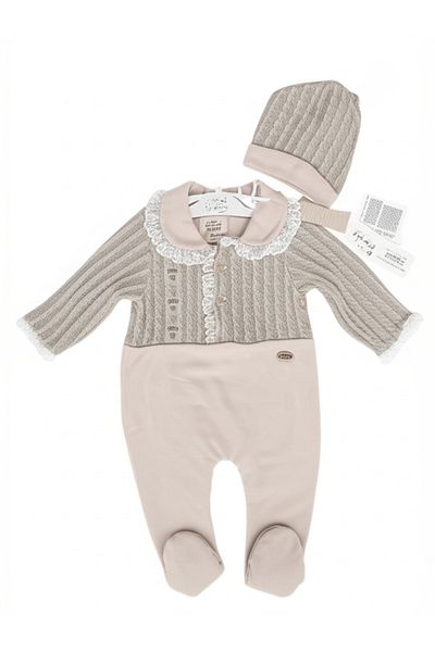 Tafyy Knıtwear Knitwear Hat Jumpsuit Lace Collar