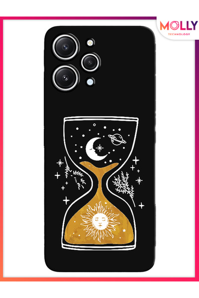 Molly Black Universe Counter Pattern Silicone Case for Xiaomi Redmi 12