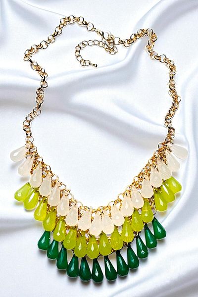 PETEK AKSESUAR Crystal Drop Exaggeration Necklace K