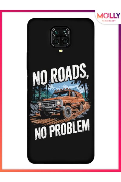 Molly حافظة سيليكون بنمط اللباد الأسود لهاتف Xiaomi Redmi Note 9 Pro