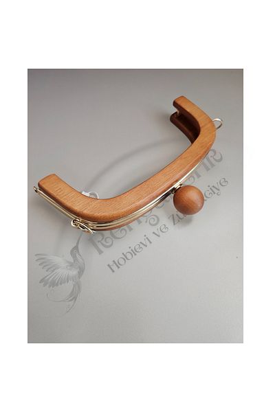 RENGARENK Wooden Bag Burs - Screw Bag Burs - Wooden Bag Handle 20cm