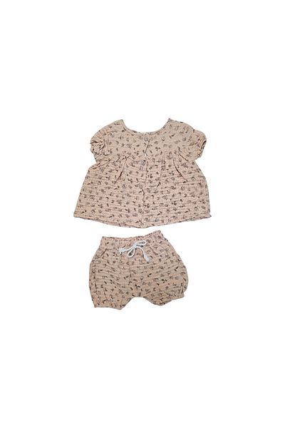 Biberon Çocuk Giyim Wow Muslin Shorts Blouse Suit 9/24