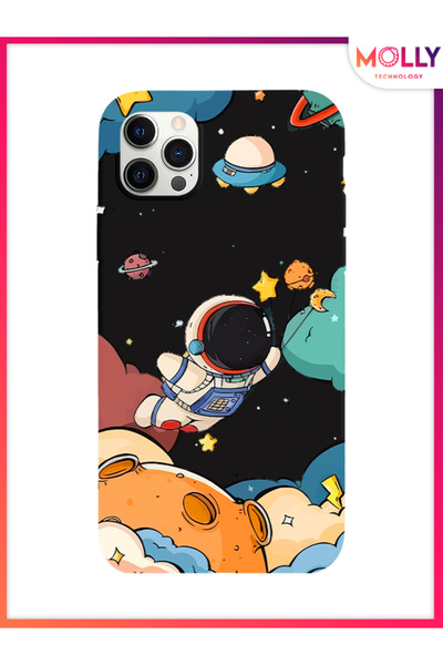 Molly Black Starfall Explorer Pattern Silicone Case for iPhone 11 Pro Max