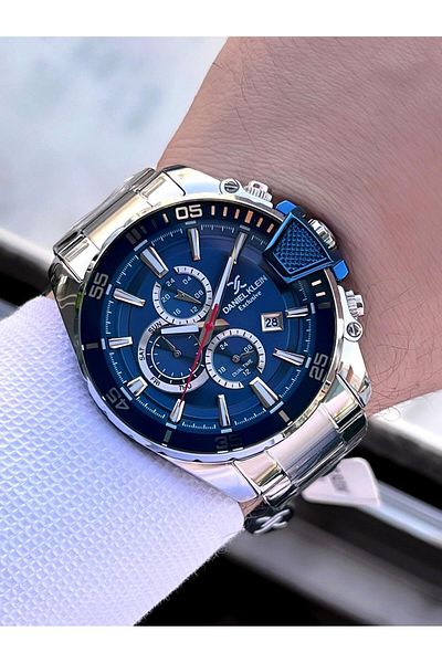 Daniel Klein Steel Cord Chronometer Dial Design 5 Atm Water Resistant Men's Wrist Watch 10034.N2