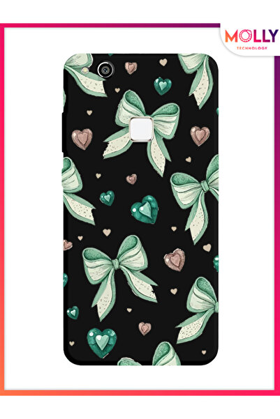 Molly Huawei P10 Lite İçin Siyah Aqua Ribbons Desenli Silikon Kılıf