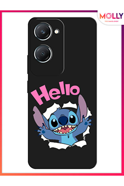Molly Vivo Y18 İçin Siyah Stitch Surprise Desenli Silikon Kılıf