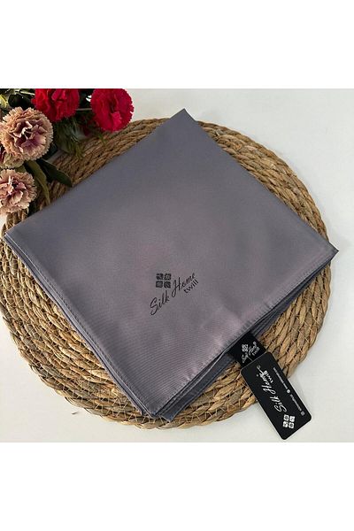 Silk Home Solid Color Twill Scarf Dark Gray Lth0210