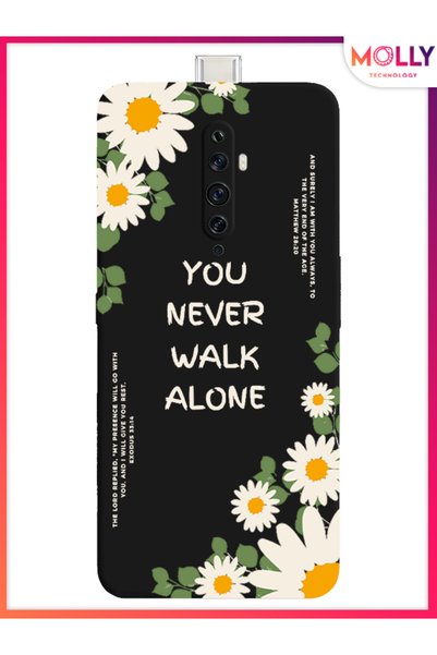 Molly Black Petal Path Pattern Silicone Case for Oppo Reno 2Z