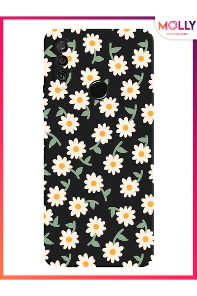 Molly Black Daisy Rain Pattern Silicone Case for Huawei P30 Lite