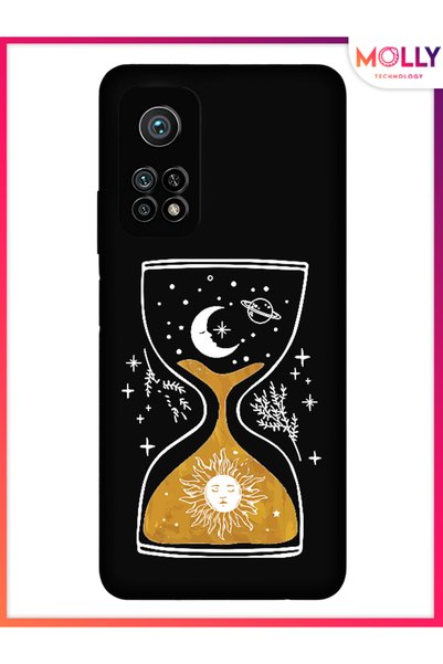 Molly حافظة سيليكون بنمط عداد الكون الأسود لهاتف Xiaomi Mi 10 T