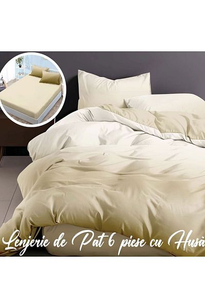 NufJoy Finet Cotton Linen 6 pieces Enjoy Life Fitted sheet for mattress 160x200 cm or 180x200 cm