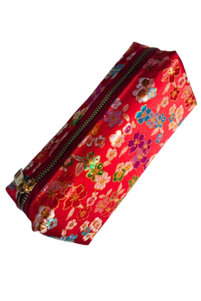 Glanart Θήκη για στυλό μονόχωρο με κεντημένο άνθος κερασιάς 1 τεμ