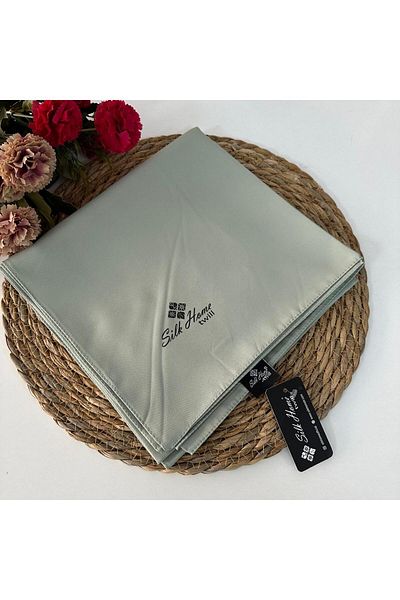 Silk Home Solid Color Twill Scarf Water Green Lth0208