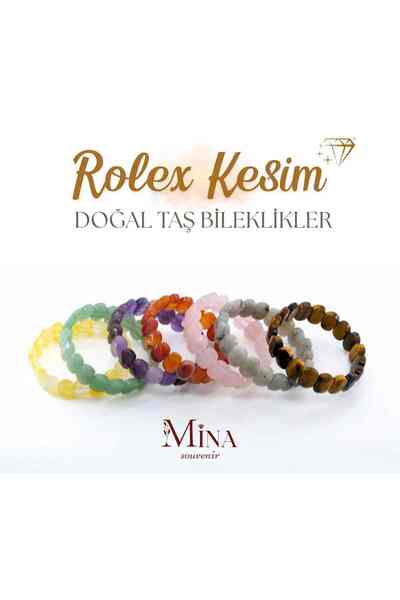 Mina Souvenir Doğal Taş Rolex Bileklik(AMETİST,SİTRİN,AVENTURİN,PEMBE KUVARS,...