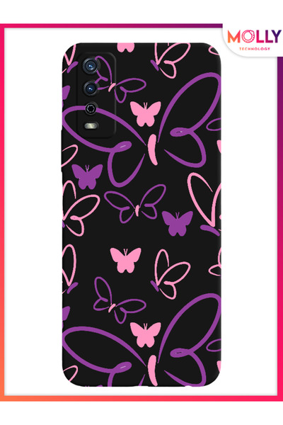 Molly Black Violet Flight Pattern Silicone Case for Vivo Y11S