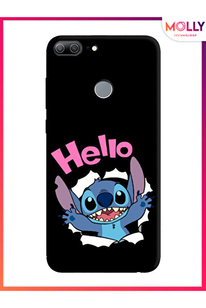 Molly Honor 9 Lite İçin Siyah Stitch Surprise Desenli Silikon Kılıf