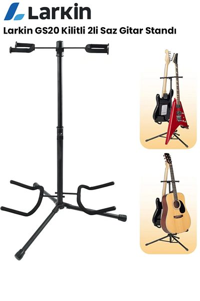 Larkin Gs20 Interlock Multiple 2 (Binary) Ukulele Saz Acoustic Classic Electric Guitar Stand Stand