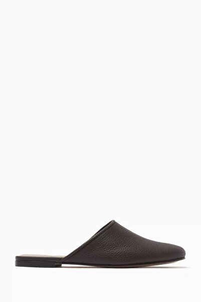 12storeez Leather Mules Slippers, Quadrat Toe