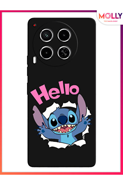 Molly Tecno Camon 30 İçin Siyah Stitch Surprise Desenli Silikon Kılıf