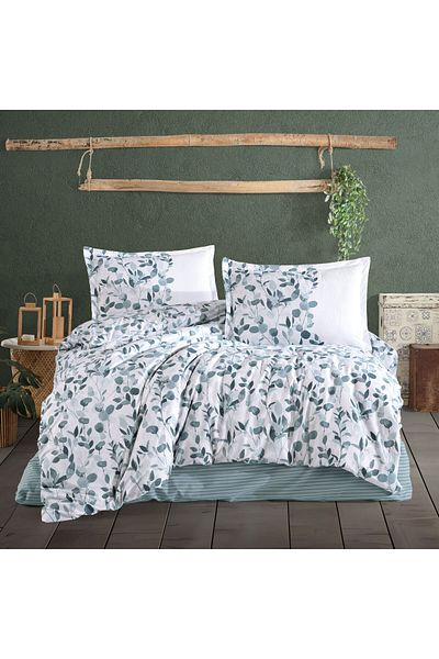 NufJoy 100% COTTON RANFORCE Bed Linen, 4 Pieces, King Size, Bed Sheet 240x260 cm, Premium Quality