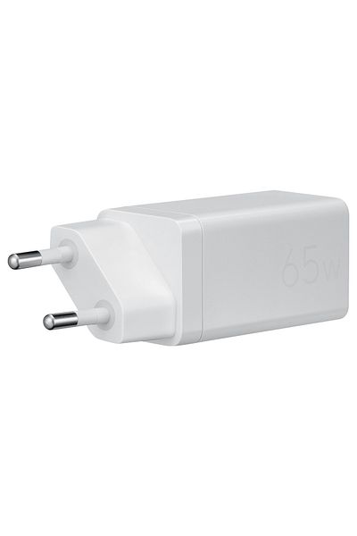 ASUS 65W GaN Fast Charger, EU Plug, White - Compact & Efficient Power Adapter