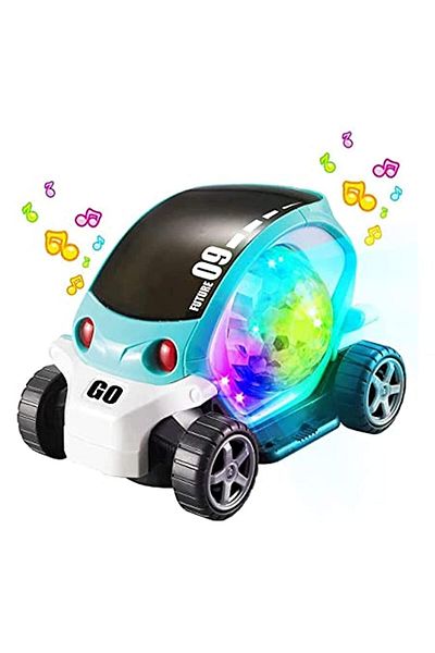 rexa Futuristic Light-Up Stunt Car Toy - Electric Driving Vehicle with Dynamic Effects