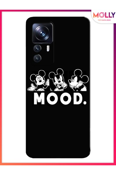 Molly حافظة سيليكون بنمط منتصف الليل باللون الأسود لهاتف Xiaomi Mi 12T Pro